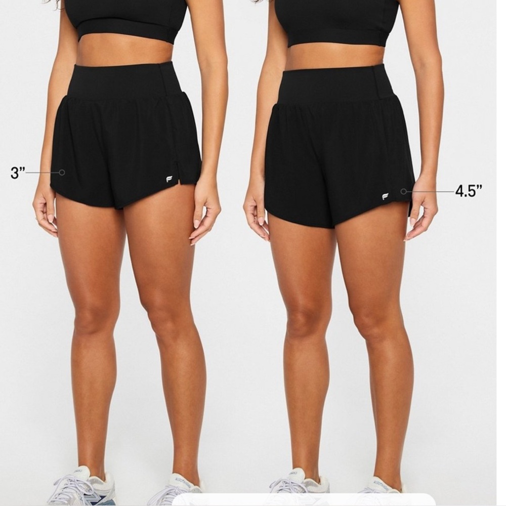 Fabletics Black High-Rise Athletic Shorts